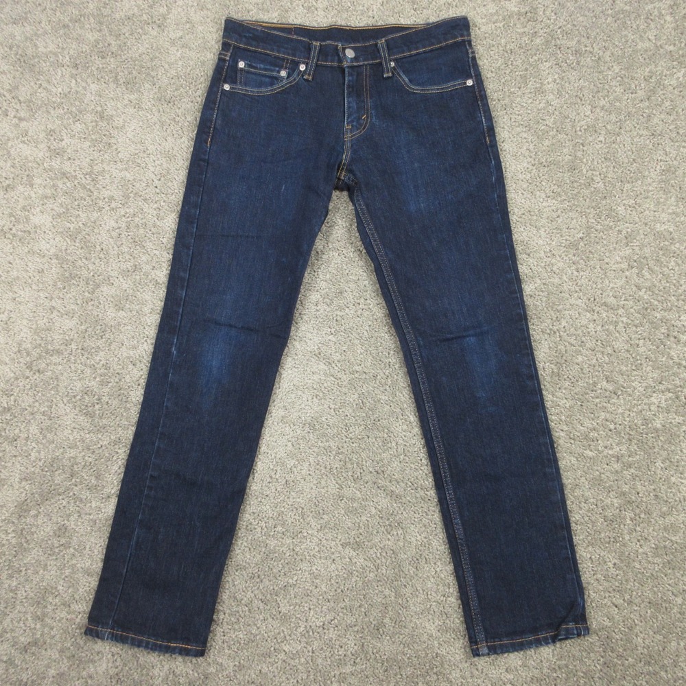 Levis Jeans Mens 29x30 Blue 511 Slim Straight Dark Wash Flex Zip Fly Denim Pants
